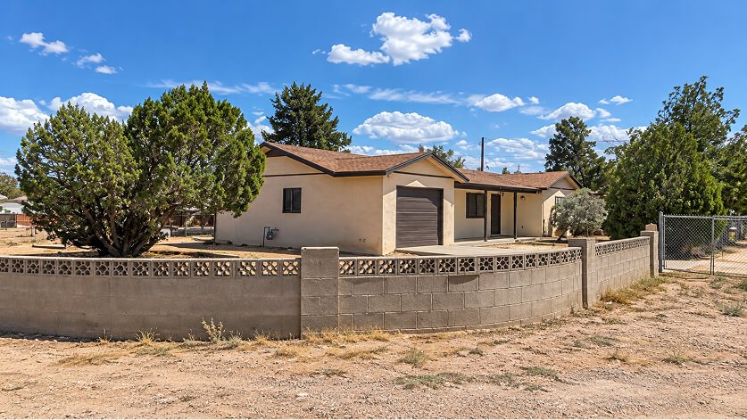 Cinder block perimeter wall in Albuquerque NM