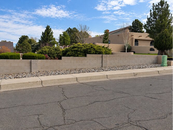 Suburban block wall in Albuquerque NM