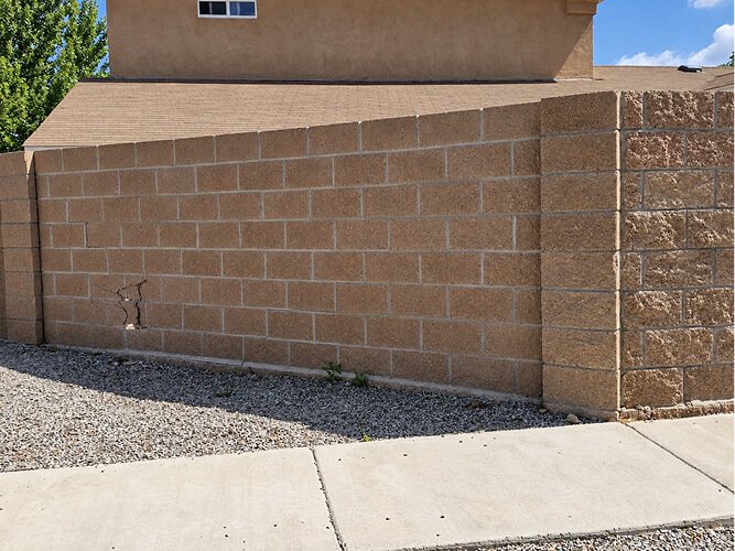 Concrete block wall in Albuquerque NM
